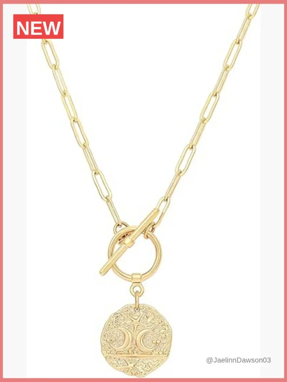 18K Gold Plated Moon Star Layering Choker Necklace Pendant